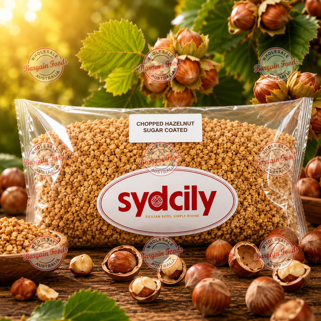 Sydcily Sugar Coated Hazelnut Crushed Nuts - 1kg