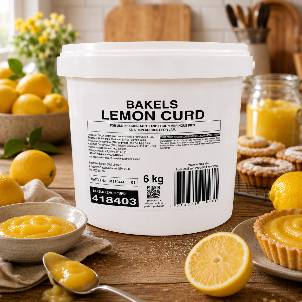Bakels Lemon Curd Filling - 6kg