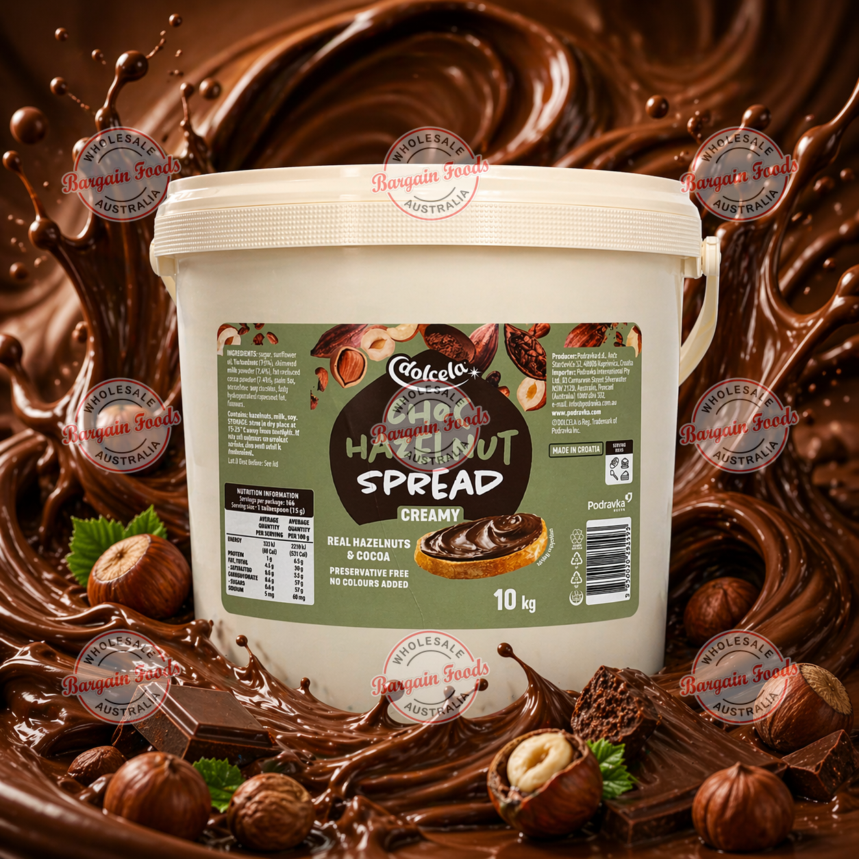 Dolcela Choc Hazelnut Spread - 10kg (Like Nutella)