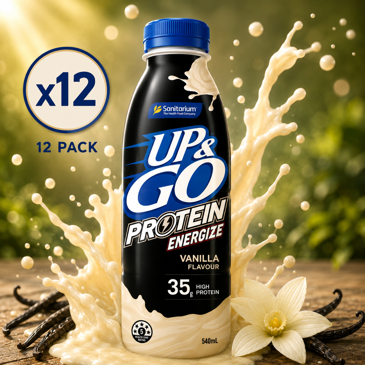 Up & Go Protein Energise Vanilla - 500ml x12 (BULK)