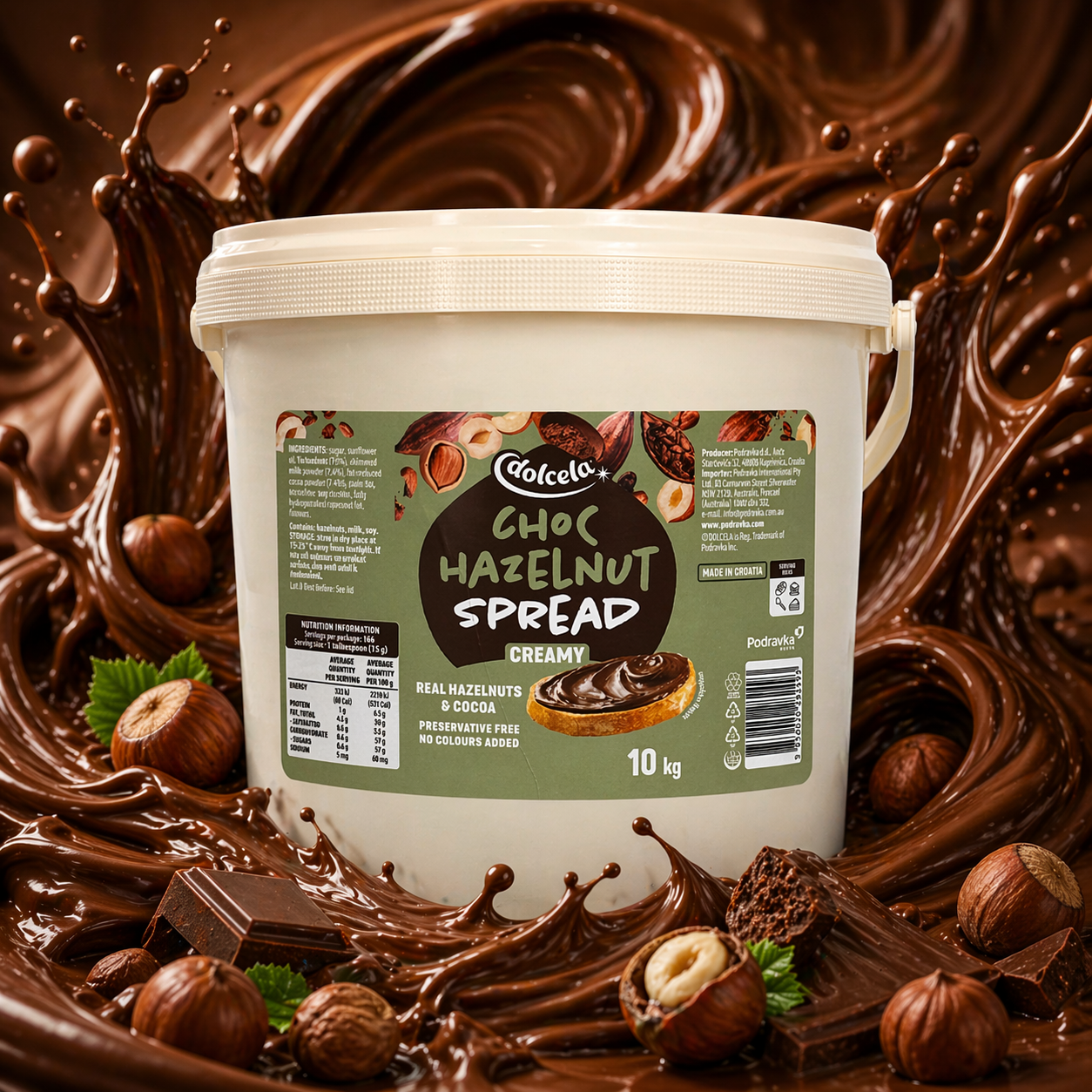 Dolcela Choc Hazelnut Spread - 10kg (Like Nutella)