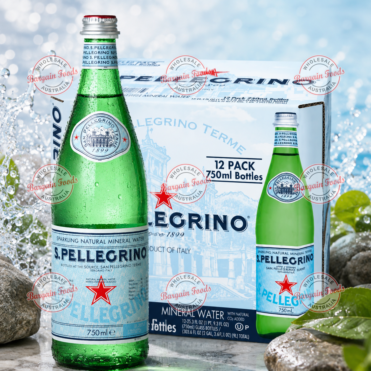 Sanpellegrino Sparkling Mineral Water - 750ml x12 (BULK)
