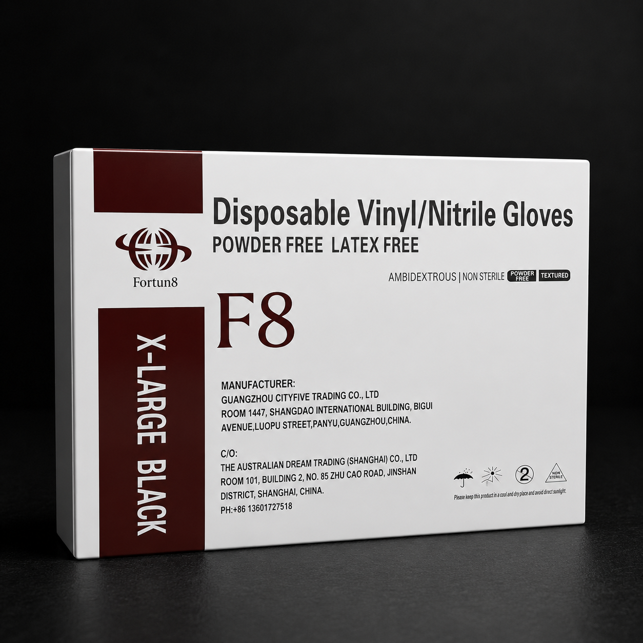 Black Nitrile Gloves Box - 10 x 100 (BULK)