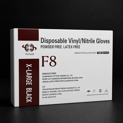 Black Nitrile Gloves Box - 10 x 100 (BULK)