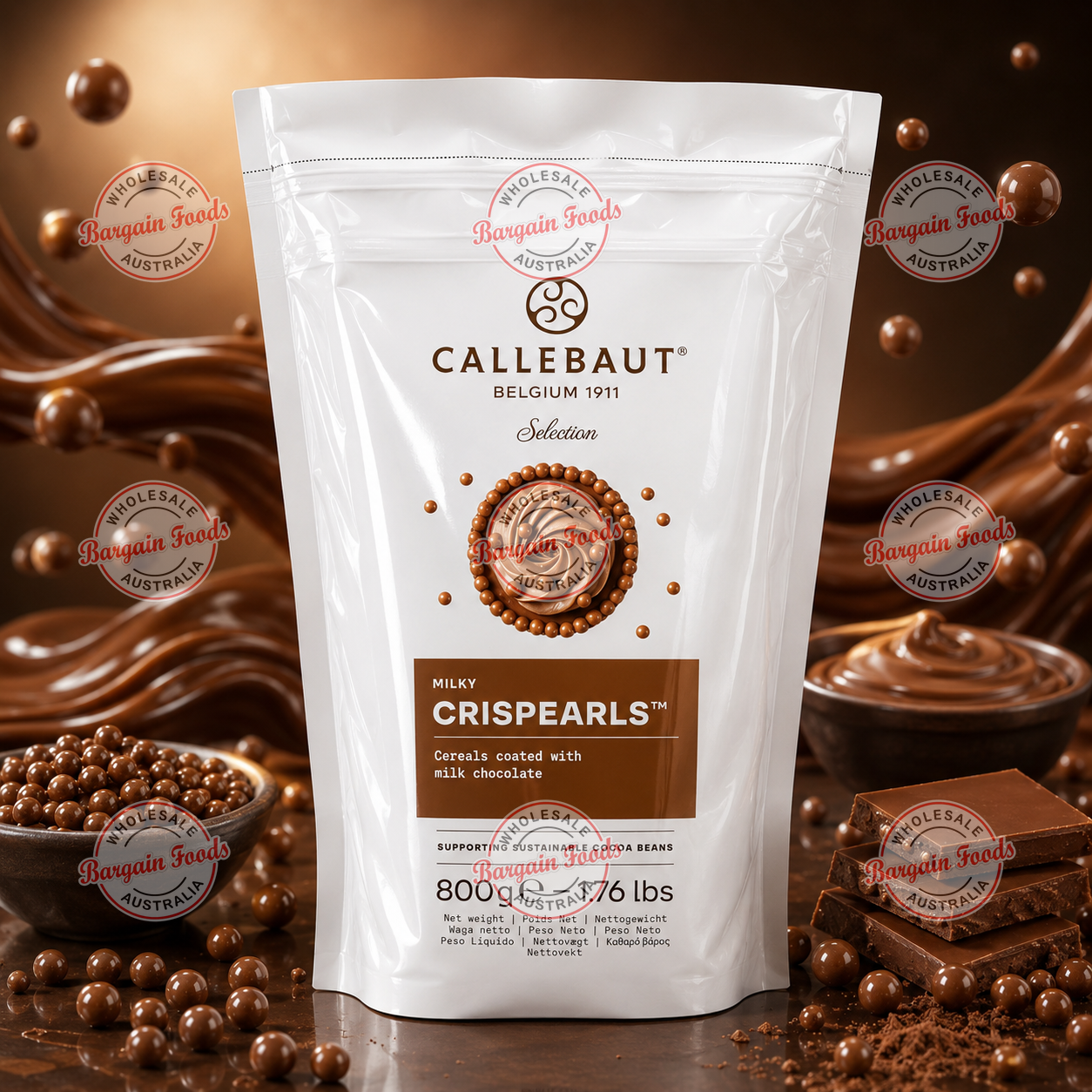 Callebaut Milk Chocolate Crisp Pearls - 800g