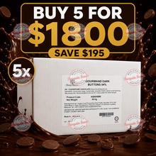 Master Martini 54% Couverture Dark Chocolate Buttons - 20kg (BUNDLE OF x5)