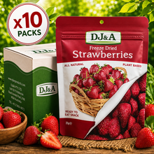DJ&A Freeze Dried Strawberries - 25g x10 (BULK)
