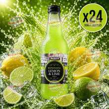 Berts Soda Glass Bottles Lemon Lime - 330ml x24 (BULK)