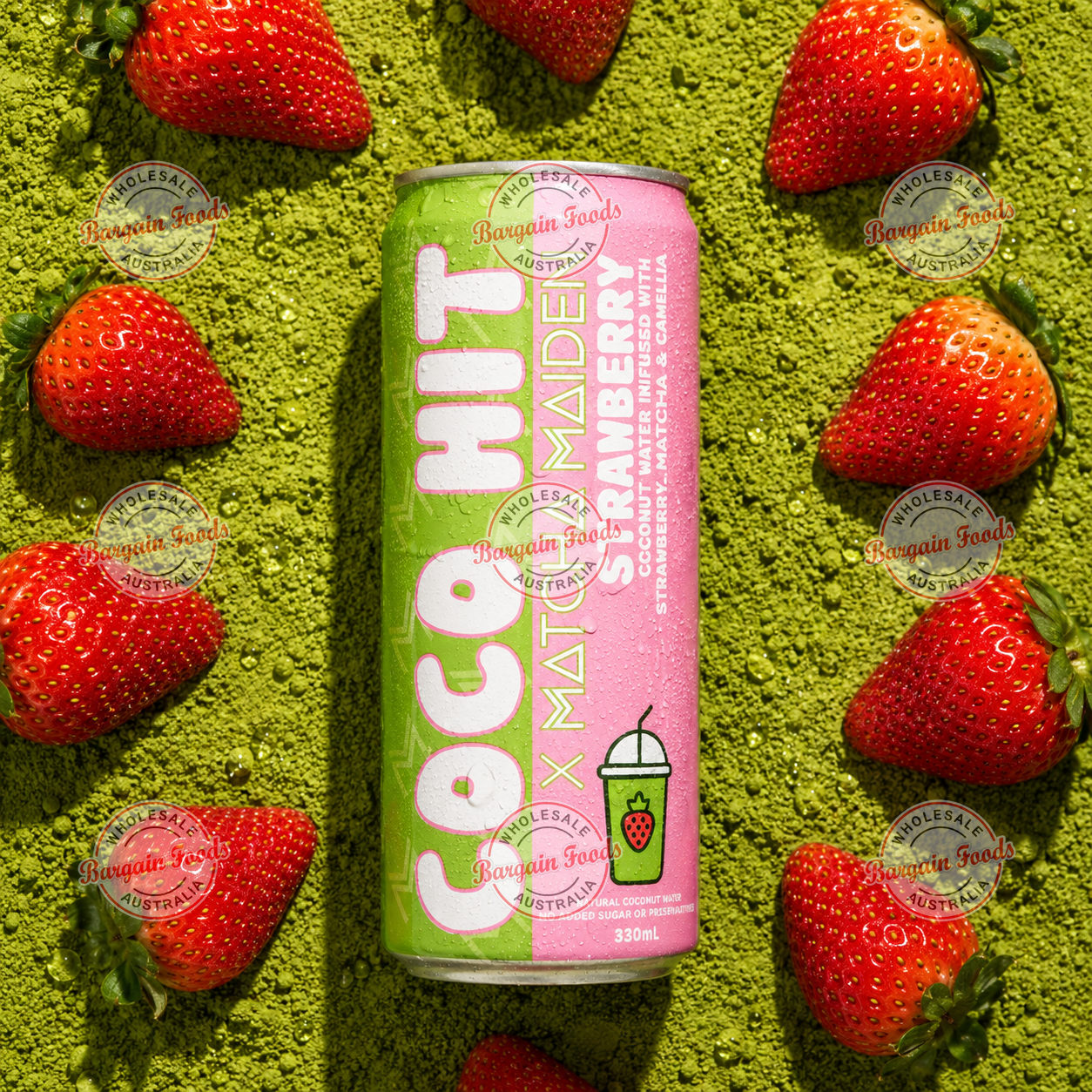 Coco Hit Strawberry Matcha - 320ml x12 (BULK)