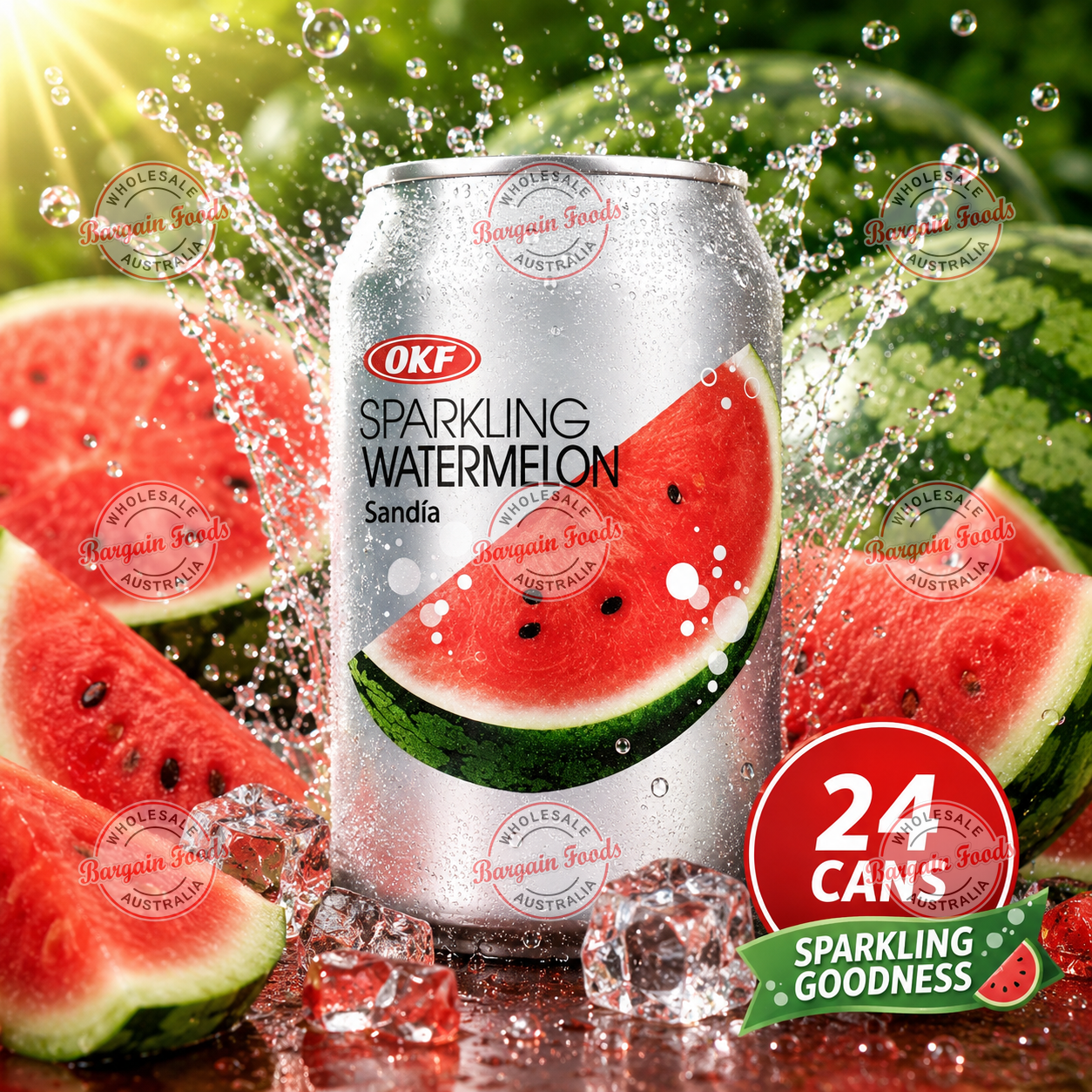 OKF Sparkling Water Drink Box Watermelon - 350ml x24 (BULK)
