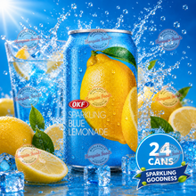 OKF Sparkling Water Drink Box Blue Lemonade - 350ml x24 (BULK)