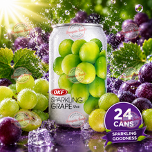 OKF Sparkling Water Drink Box Grape - 350ml x24 (BULK)
