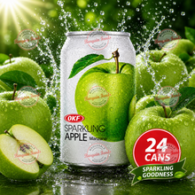 OKF Sparkling Water Drink Box Green Apple - 350ml x24 (BULK)